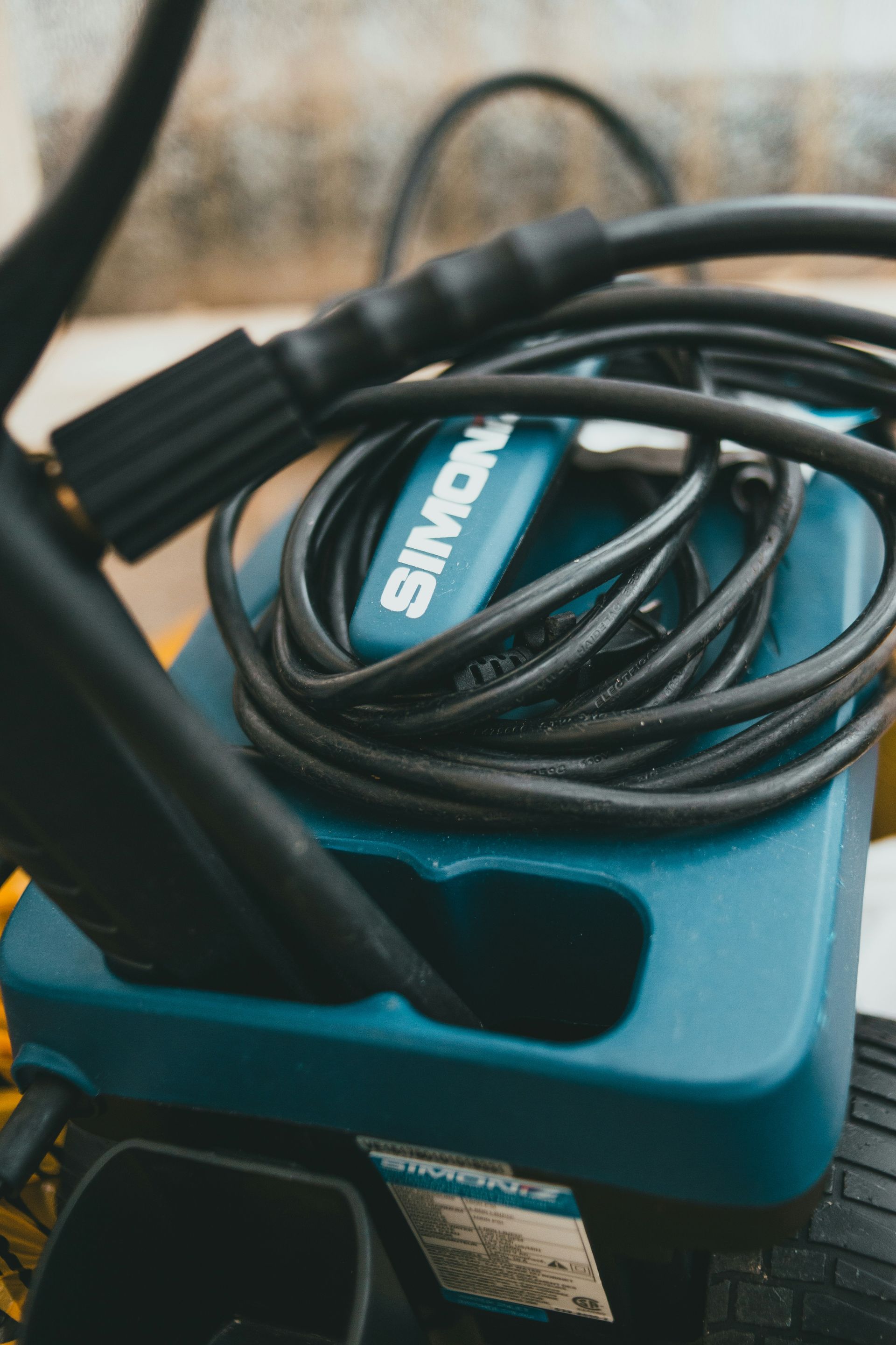 blue and black corded device